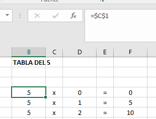 como hacer tabla multiplicar en excel