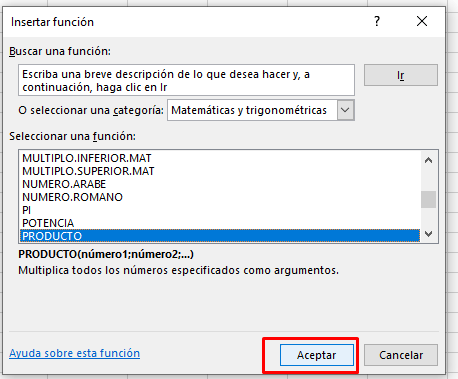 rango producto excel