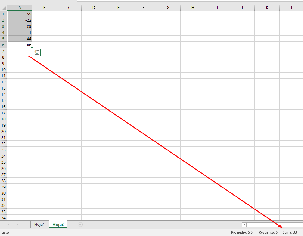 calcular resta en excel
