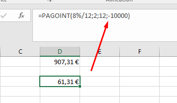 calculo intereses credito excel