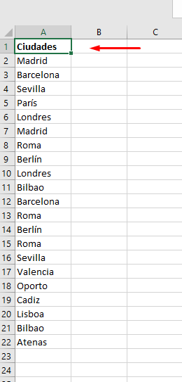 quitar duplicados excel