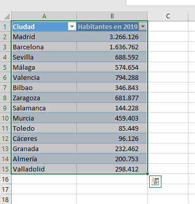 suma columna barra inferior