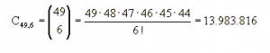 formula combinaciones primitiva 49