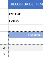plantilla recogida de firmas en excel gratis descargar