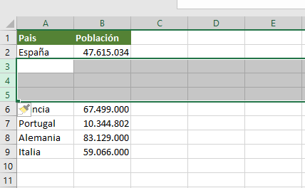 aprende a insertar filas en microsoft excel